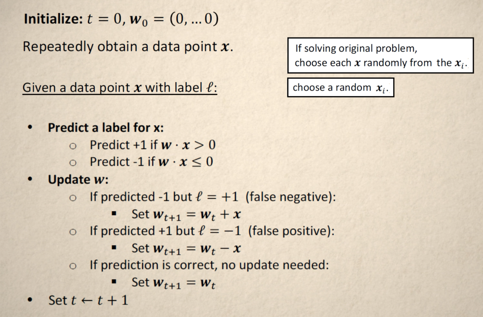 Algoritmo Perceptron