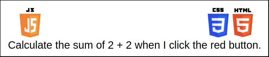 JS/HTML/CSS as a sentence.