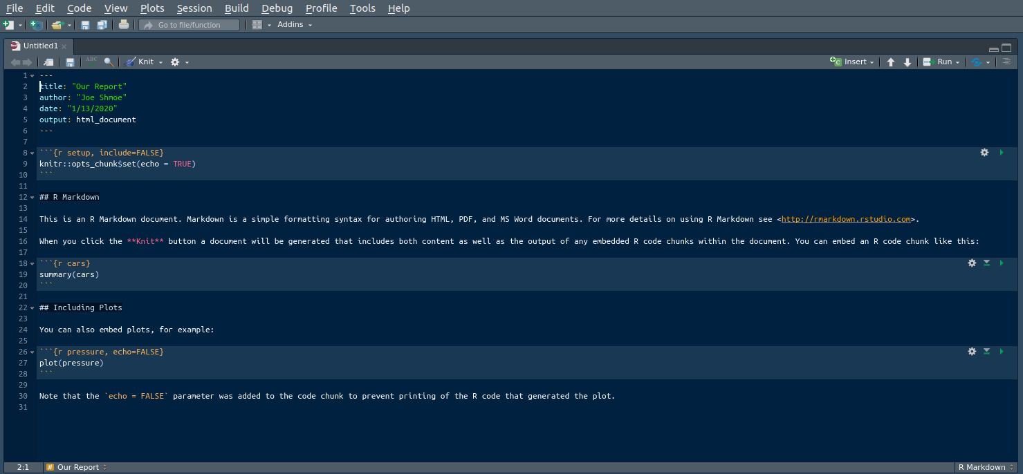RMarkdown.